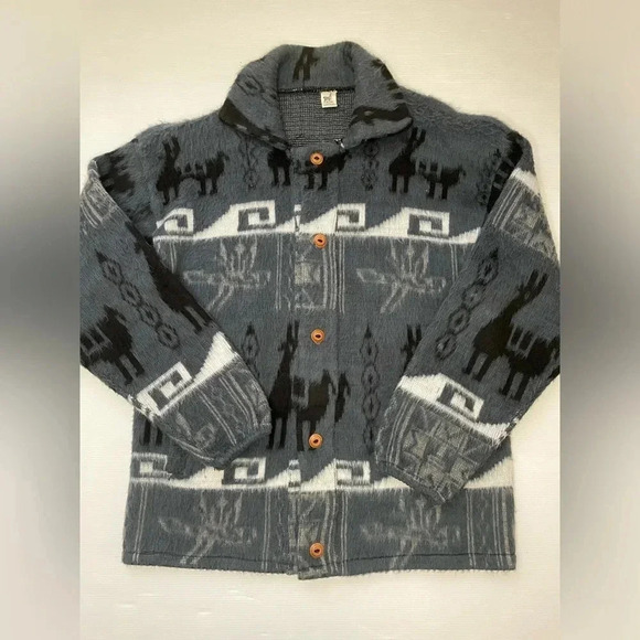 Tejidos Centenario Other - Tejidos Centenario Wool Blend Wooden Button Front Sweater Jacket Size M Men’s